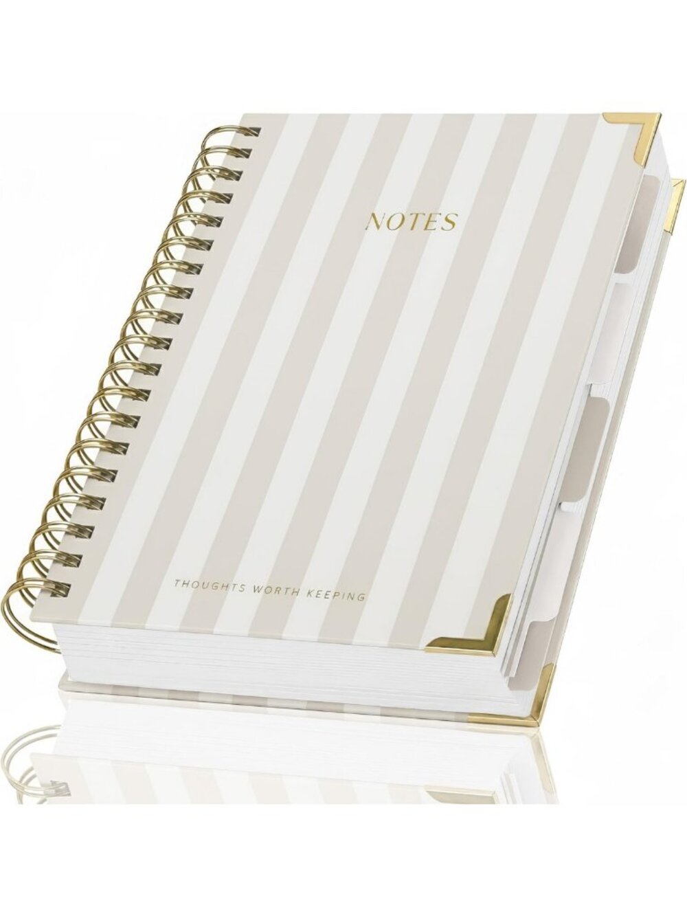 Aesthetic B5 Thick Spiral Notebook with Tabs - Stylish Journal for Women